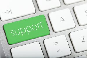 Support button on a keyboard.
